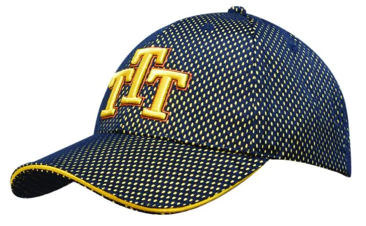 MESH COVERED COTTON CAP WITH SANDWICH
