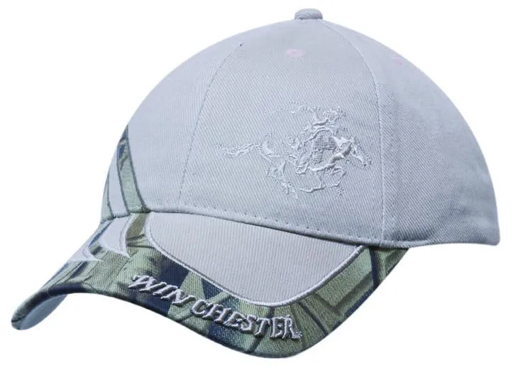 BRUSHED HEAVY COTTON CAP WITH CAMOUFLAGE INSERTS
