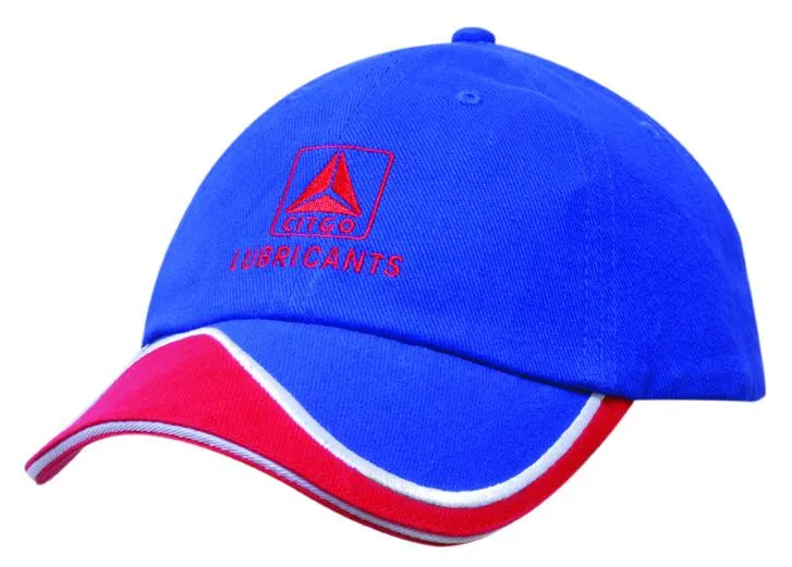 BRUSHED HEAVY COTTON CAP WITH SANDWICH & PEAK INSERT