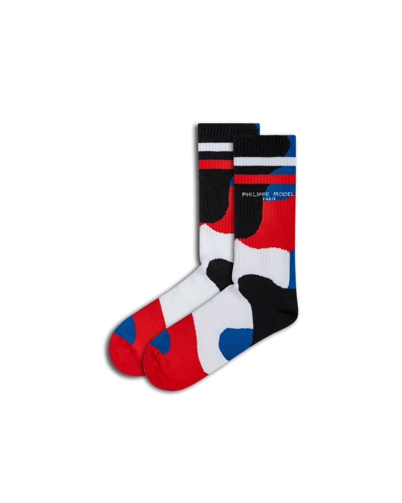 Socks in Cotton, Red Blue