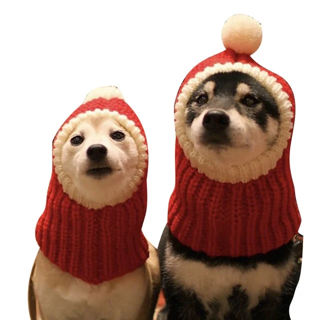 Christmas Knitted Pets Store Warm Lovely Dog Hats For Pets Cats