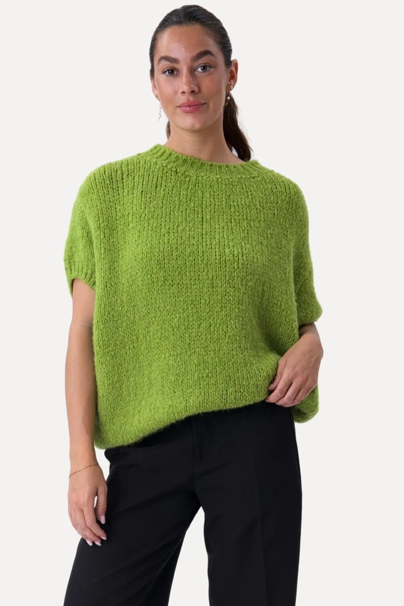 Chloe Short Sleeved Knit - Green