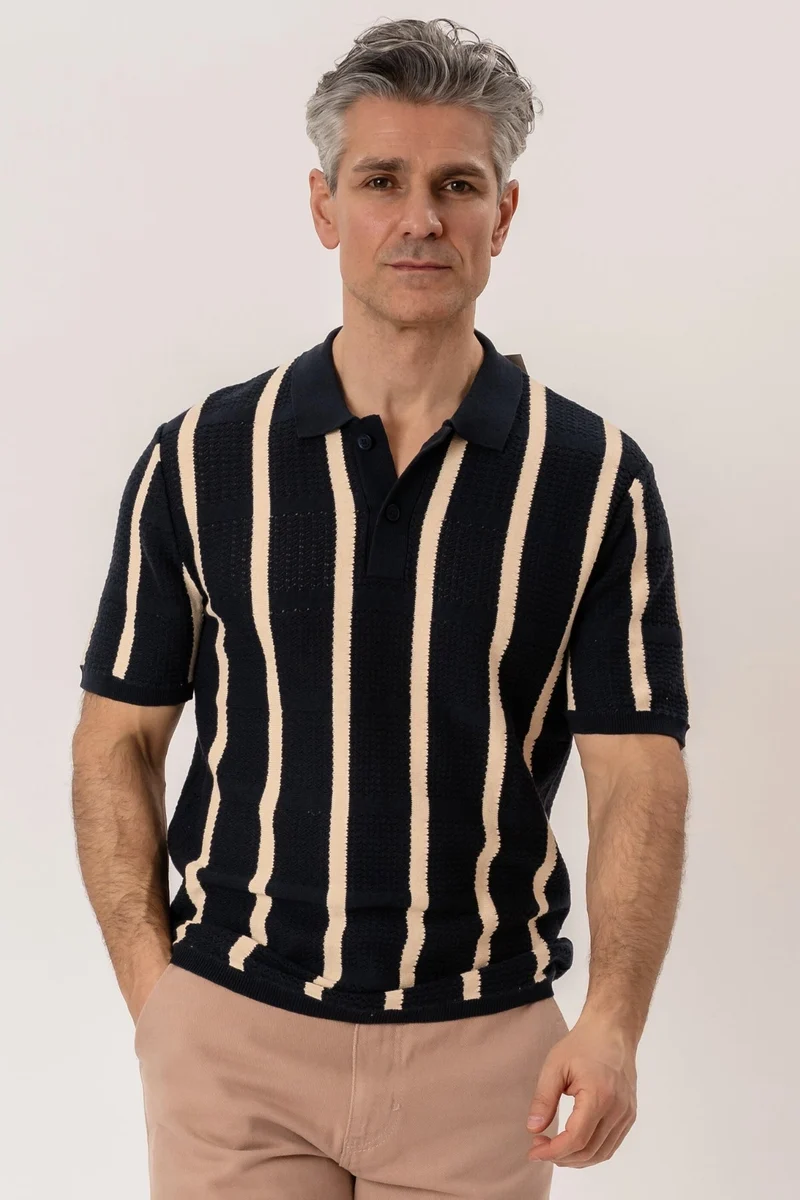 Otis Knit Polo - Navy