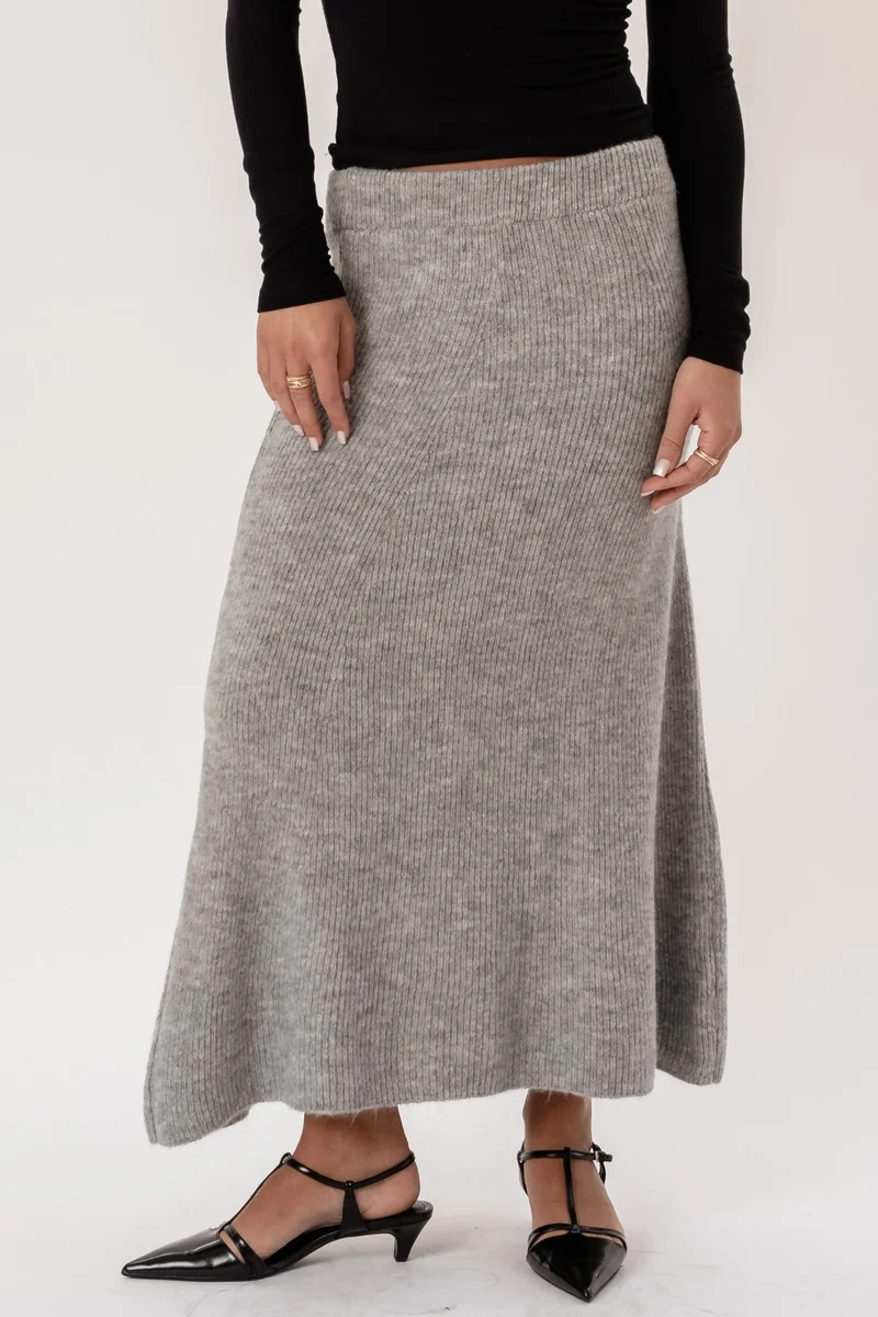 Nova Knit Skirt - Grey