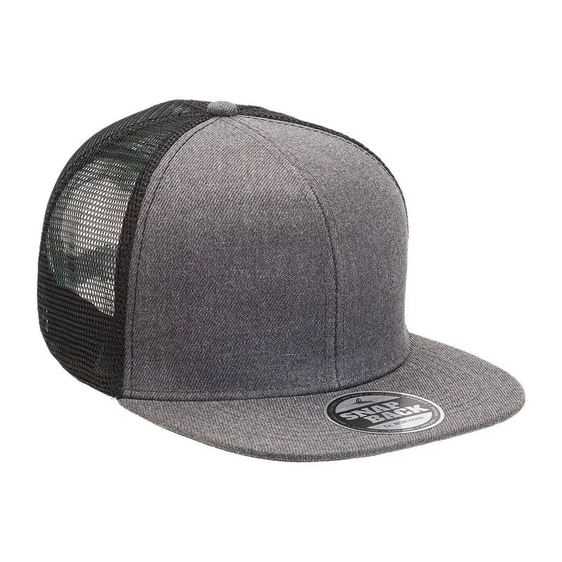 HEATHERED FLAT PEAK TRUCKER