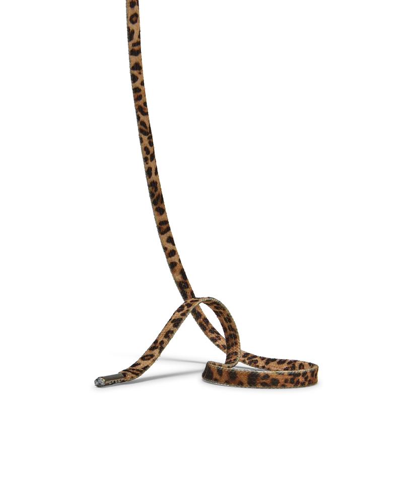 Women’s Laces in Cotton with Animal Print, Beige Black
