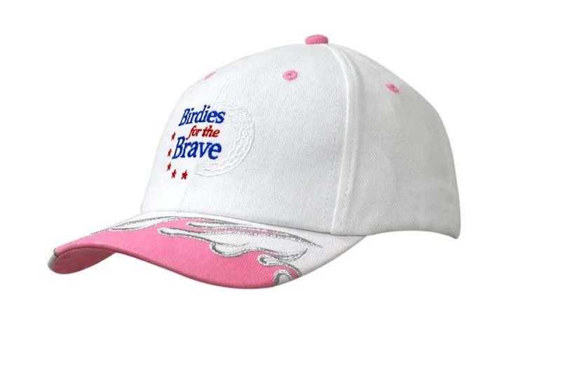 BRUSHED HEAVY COTTON CAP WITH FLAME EMBROIDERY ON CROWN & PEAK
