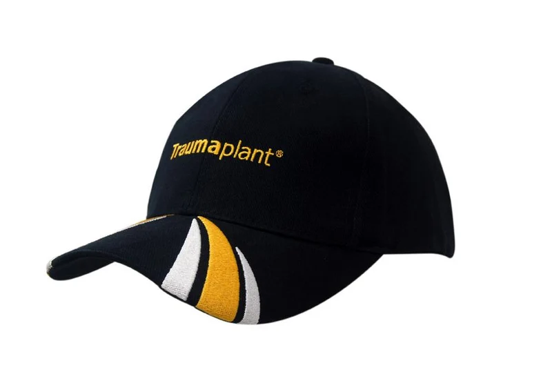 BRUSHED HEAVY COTTON CAP WITH PEAK EMBROIDERY
