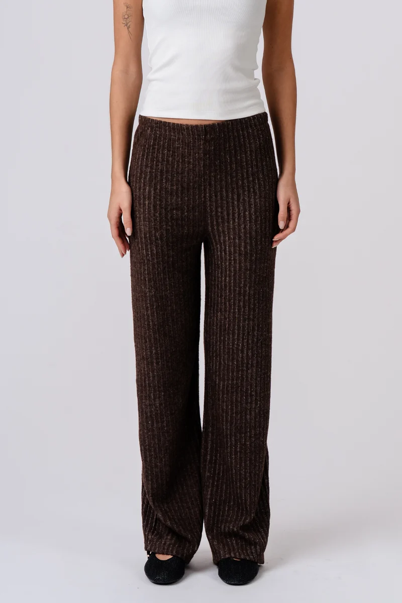Ivy Knit Pants - Brown