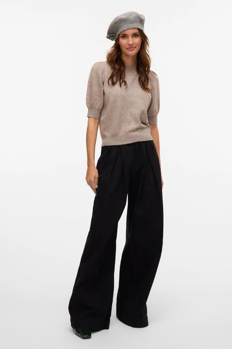 Doffy O-Neck Pullover - Moon Rock Melange