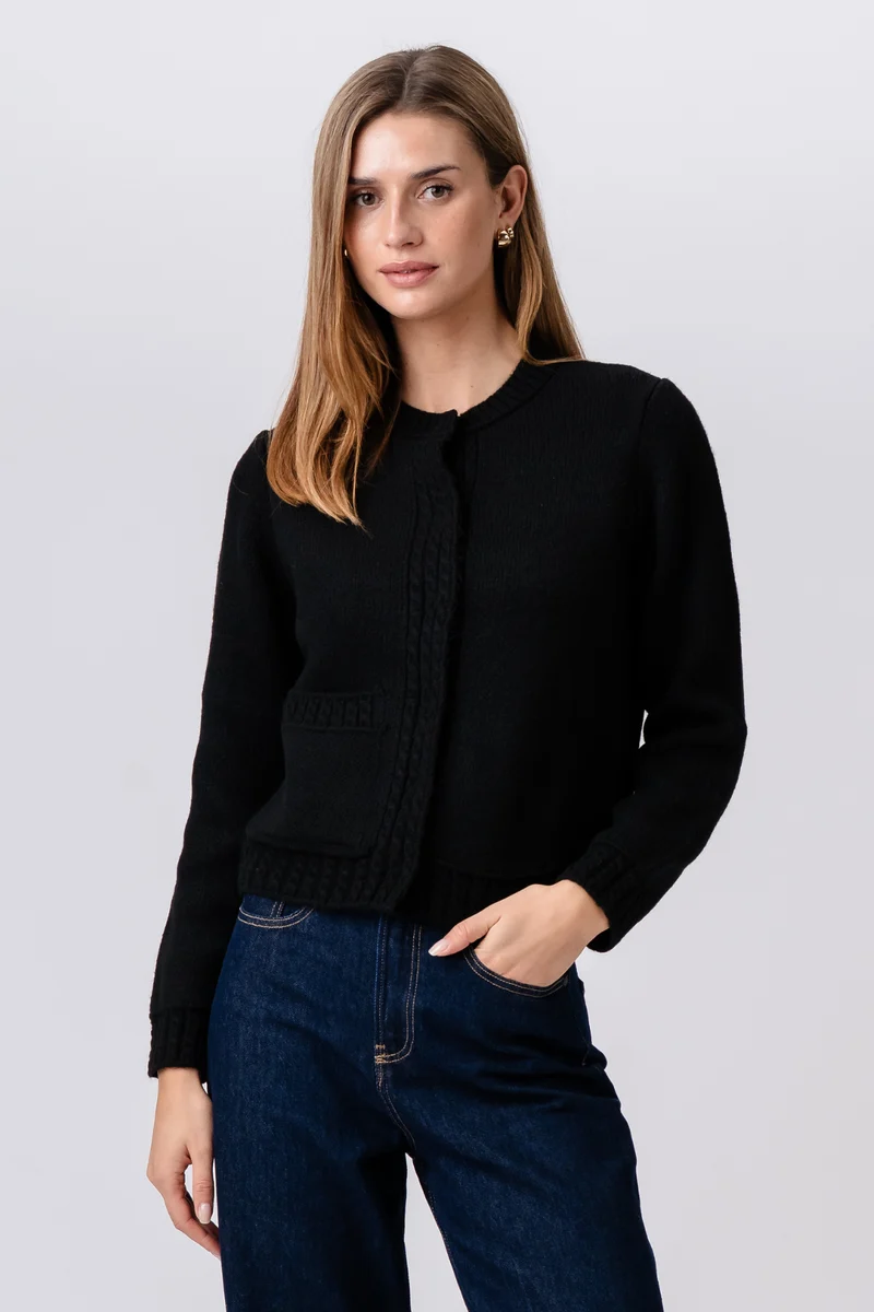 Emilie Knit Cardigan - Black
