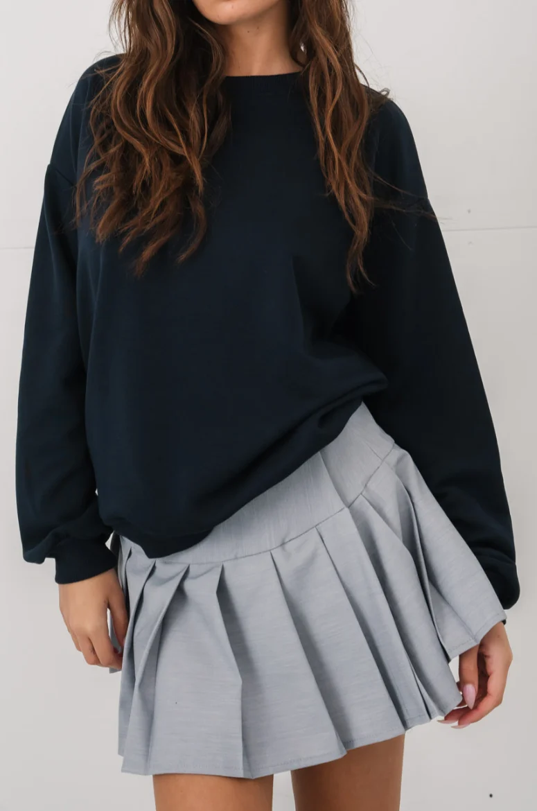 Haliey Basic Crewneck - Navy blue