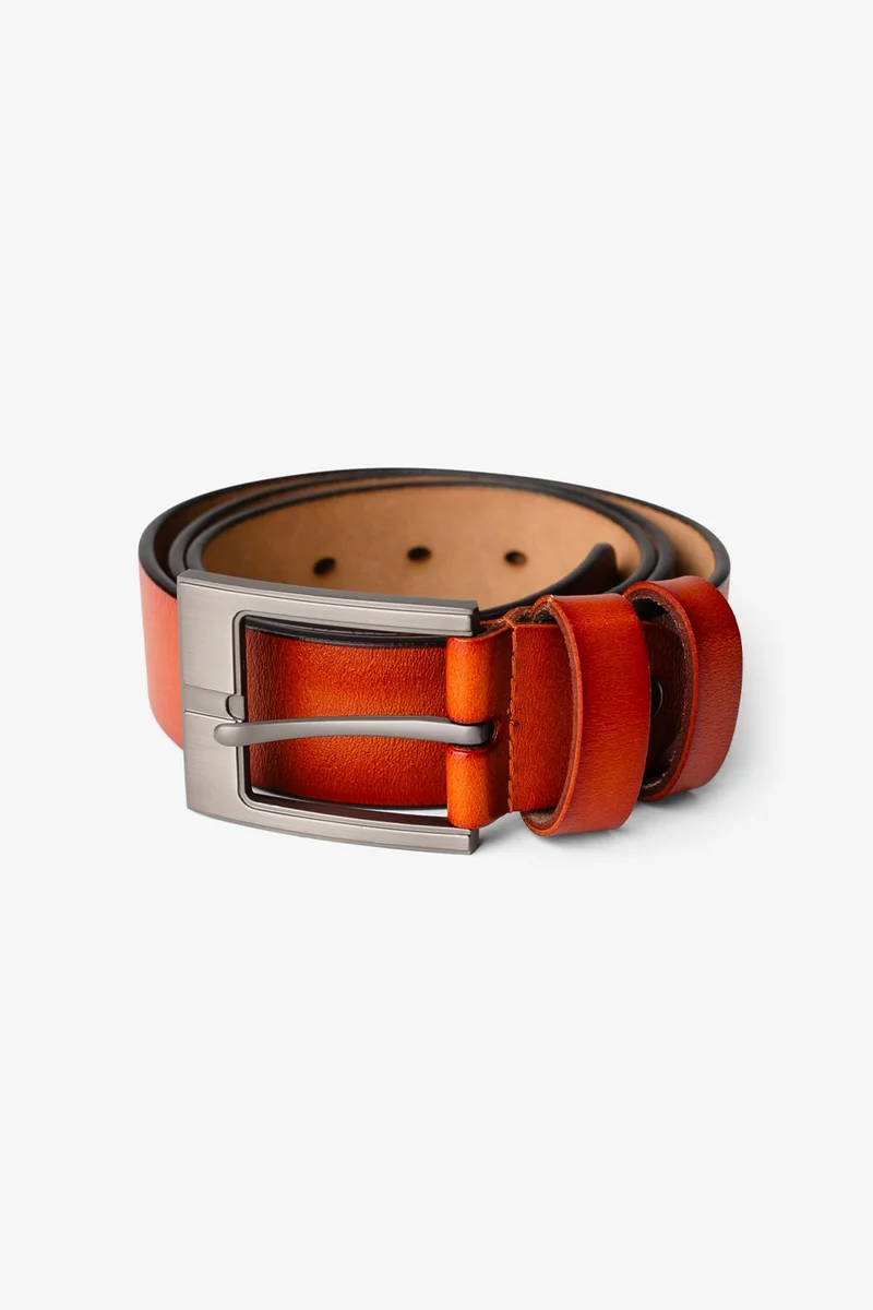 Abilene Belt - Light Brown Leather - Silver Buckle
