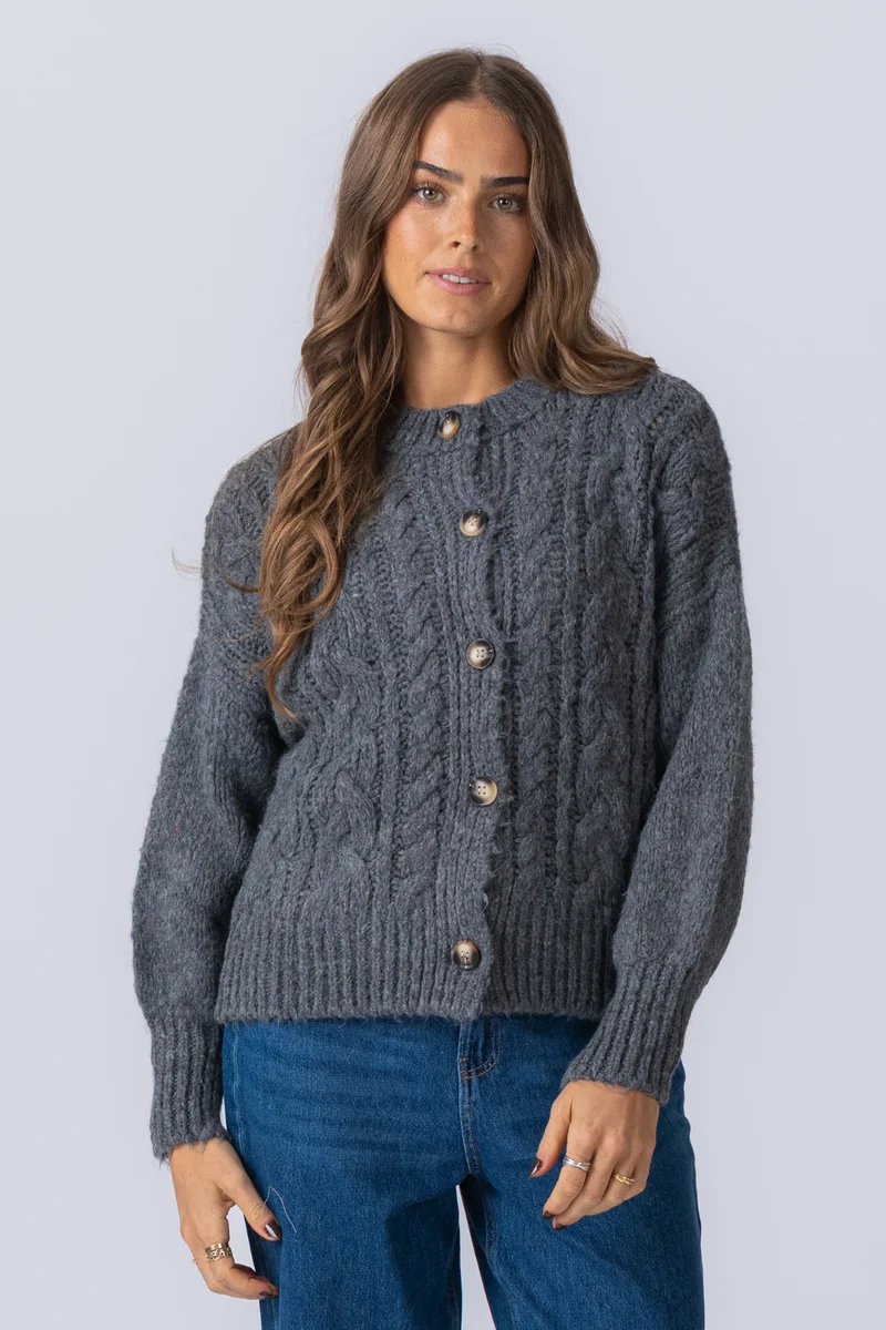 Botton Knit - Mid Grey