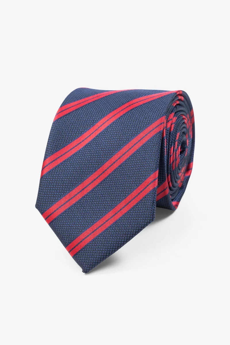 Tie - Navy/Dark Red