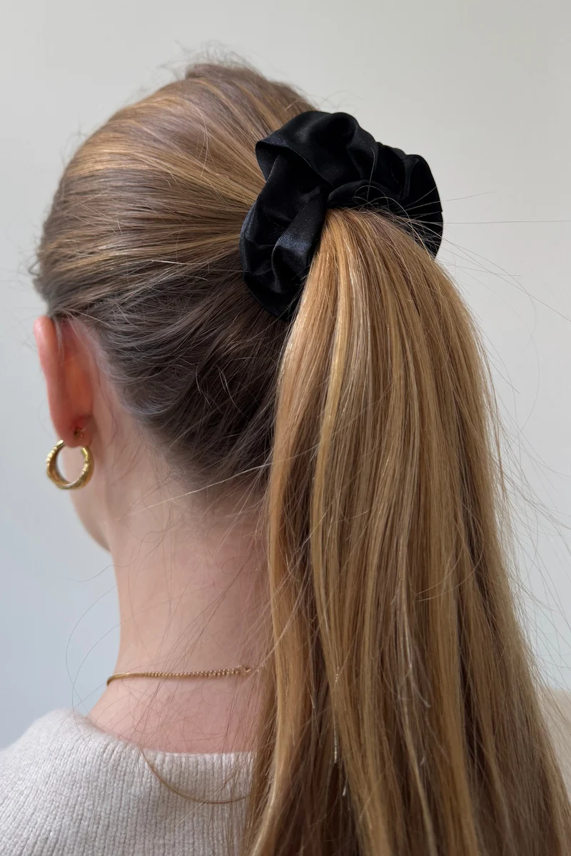 Satin Scrunchie - Black
