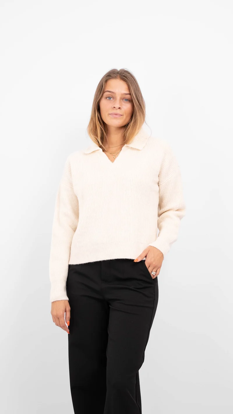 Olina Collar Bluse - Birch
