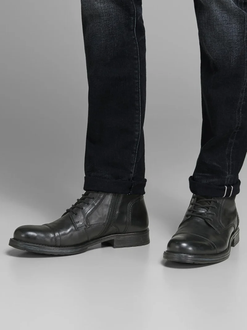 Russel Leather Boots - Anthracite