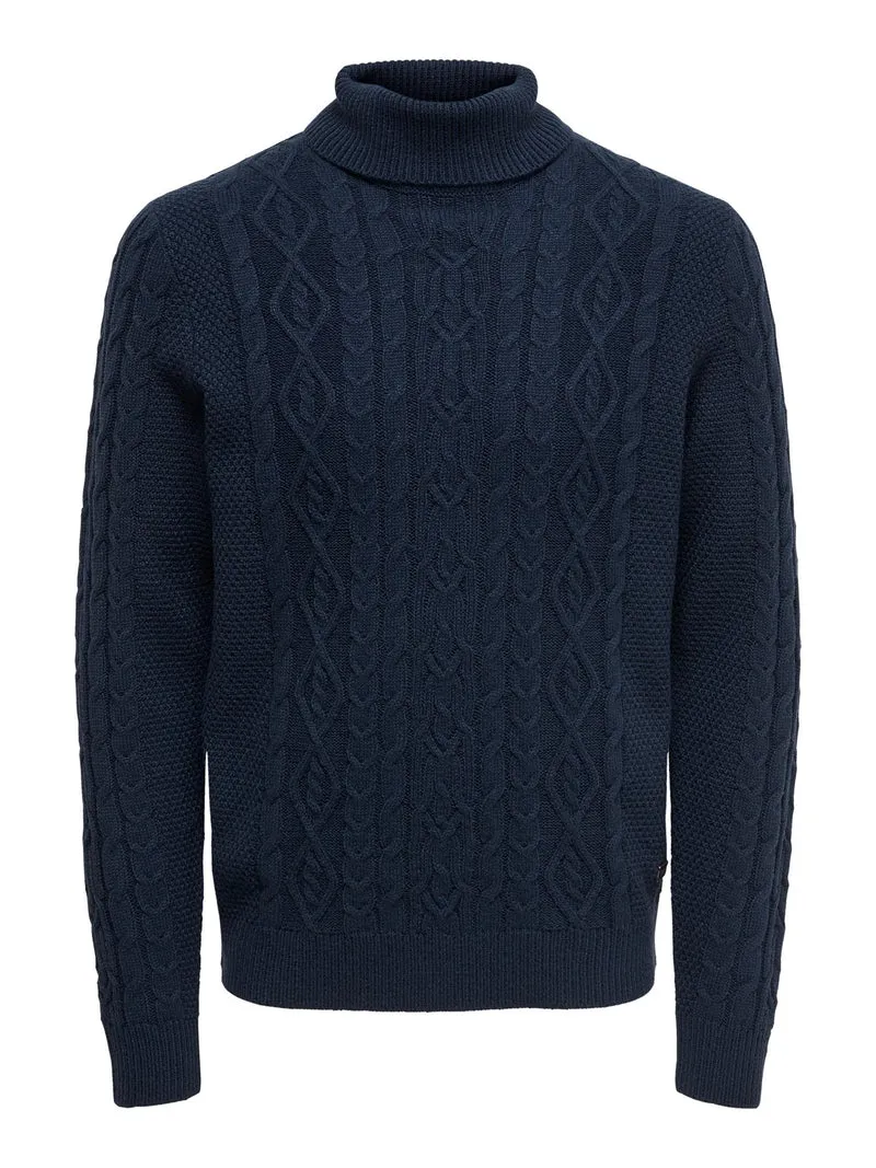 Rigge Knit Turtleneck - Black