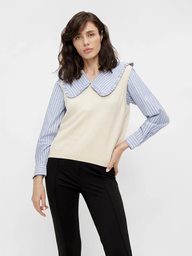 Thess Knitted Vest - Sandshell