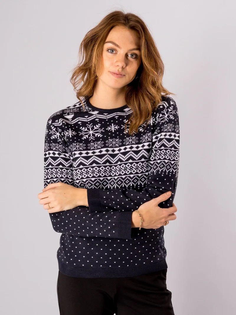 Tori Christmas knit - Navy