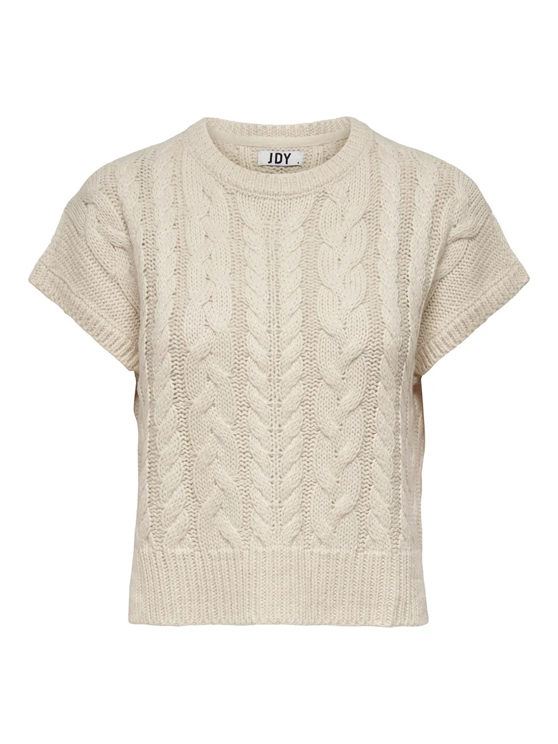 Violetta Cable Vest - Eggnog