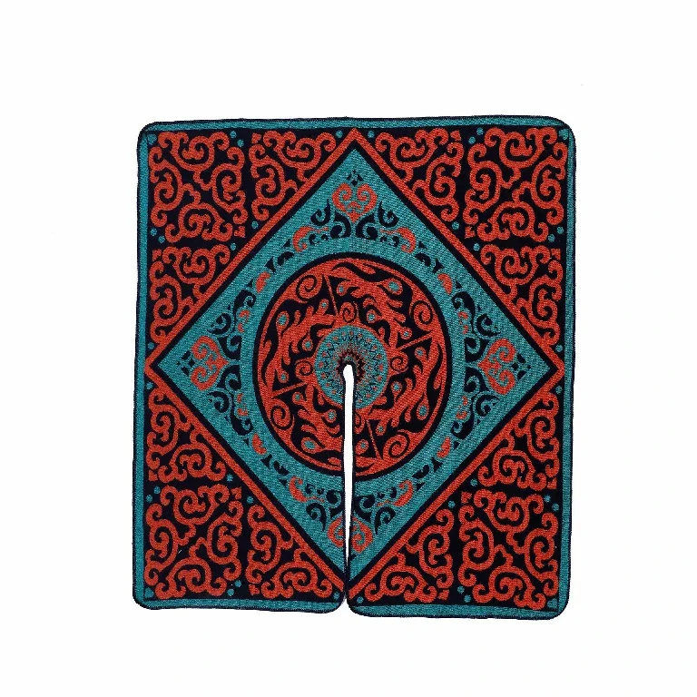 Boho etnische totemprint ruana capes, oversized geometrische gebreide deken sjaals, groothandel
