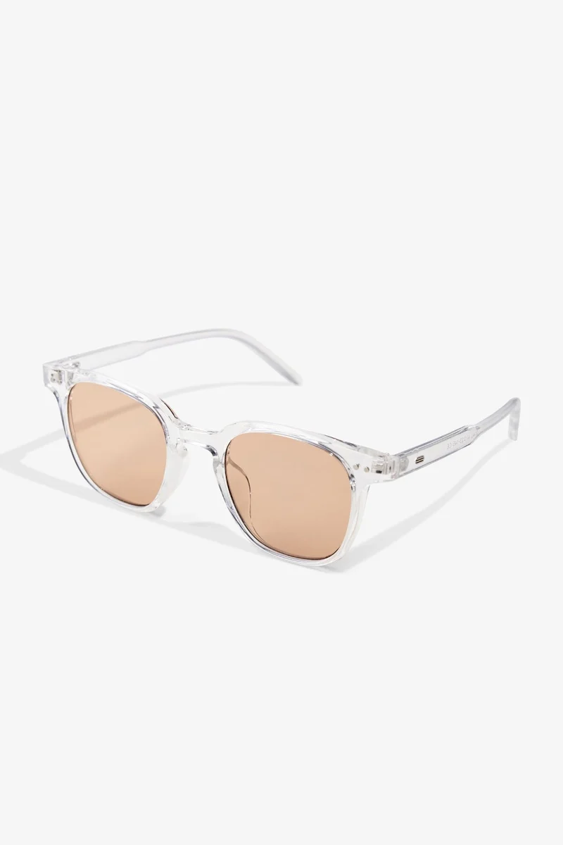 Vincent Sunglasses - White/Light brown
