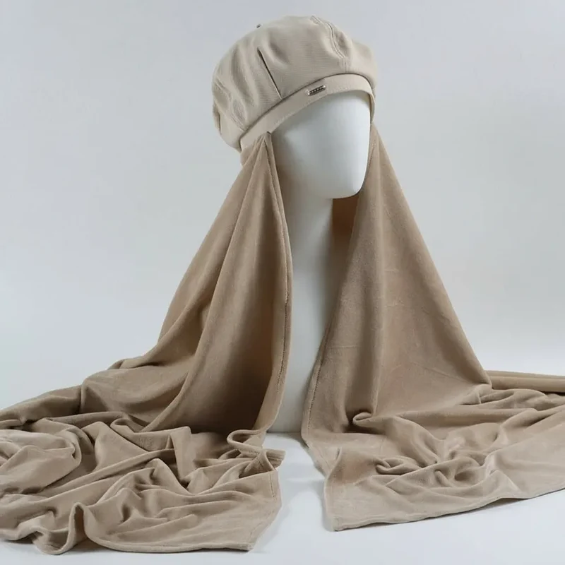 Vrouwen Sjaal Met Kap Samen Moslim Hijabs Mode Sjaals ODM