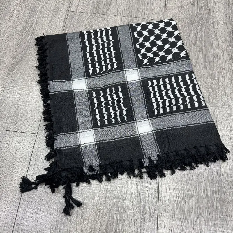 Dealer Zwart-witte militaire stijl Shemagh tactische woestijnwikkel Arabische sjaal Keffiyeh