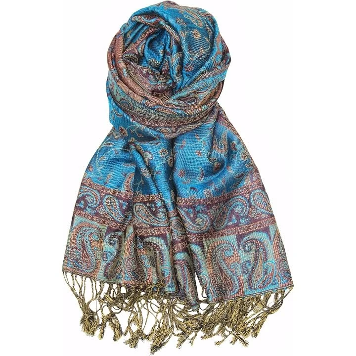 Winter etnische stijl vintage kwastjessjaal - Midden-Oosterse paisley sjaal groothandel