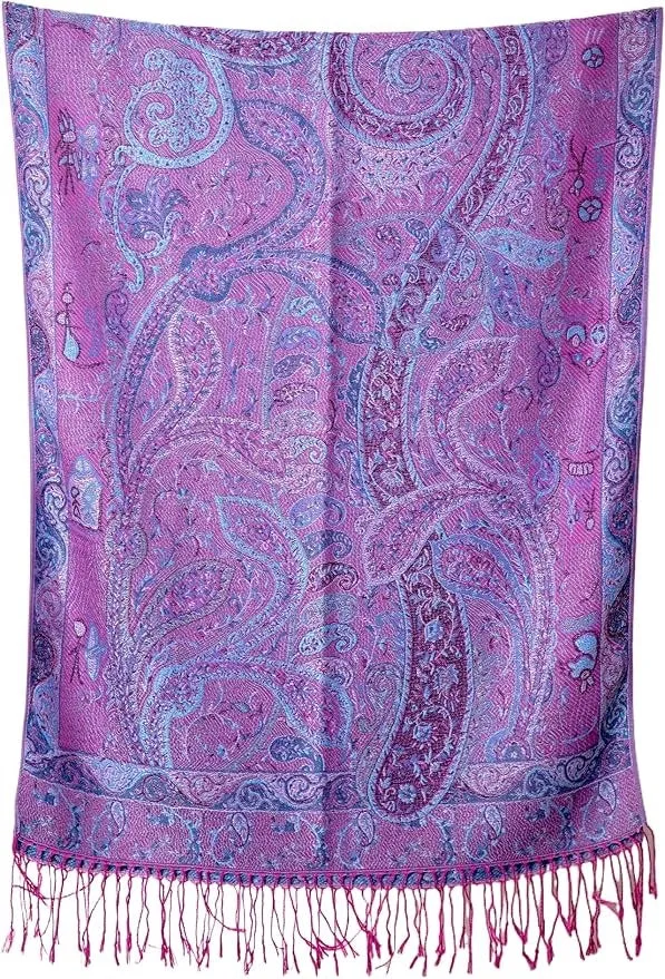 Fabrieken Omkeerbare Paisley Pashmina Rave Sjaal - Exotische Indiase Sjaals en Omslagdoeken