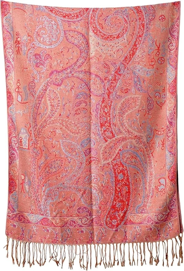 Maker Paisley Pashmina Sjaals voor Dames - Roze Bohemian Festival Sjaals
