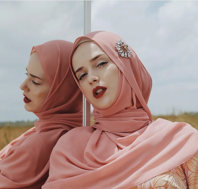 Groothandel Dames Sierlijke Bescheiden Mode Chiffon Wolkendanseres Hijab Sjaal