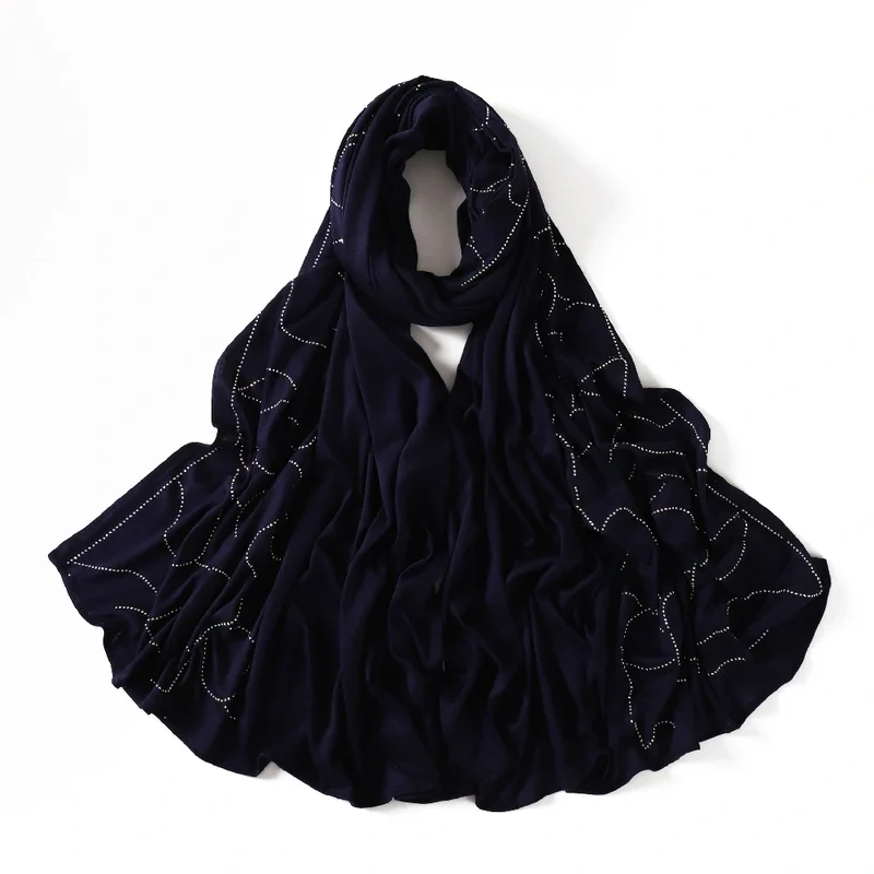 Groothandel in sjaals met strasssteentjes, bescheiden mode, jersey hijab