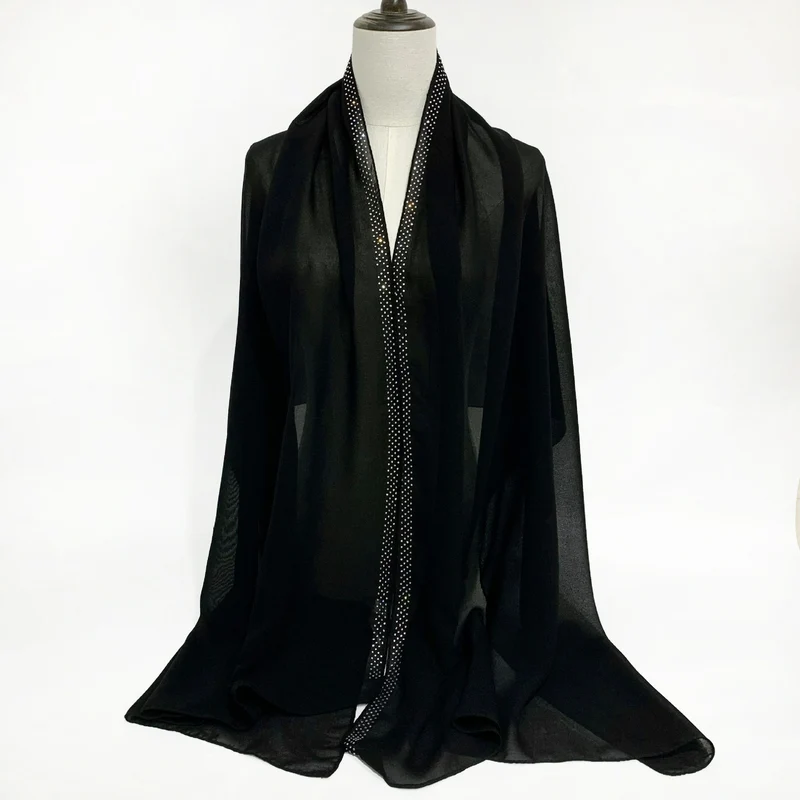 Groothandel Chiffon Ketting Strass Steentjes Vergulde Lange Sjaal