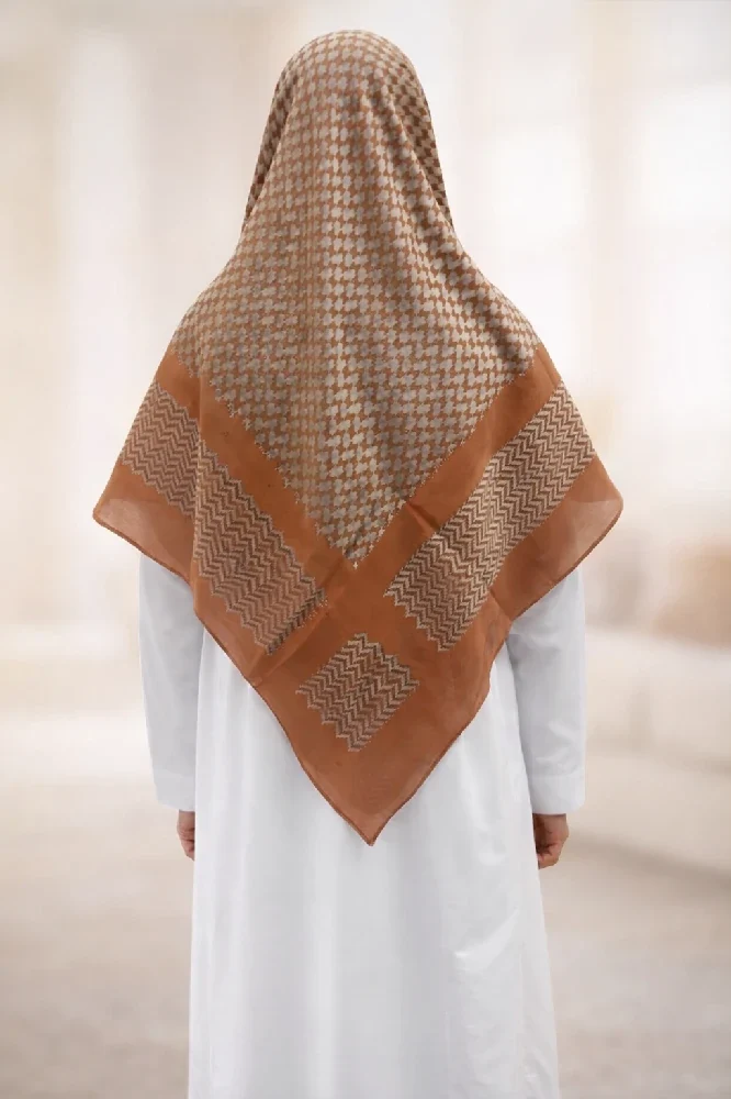 Groothandel geborduurde Shemagh Arabische sjaal gele Kefiyeh