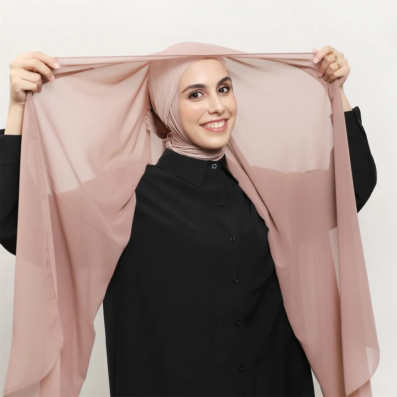 Groothandel in hoogwaardige, lichtgewicht chiffon hijab sjaals voor moslims