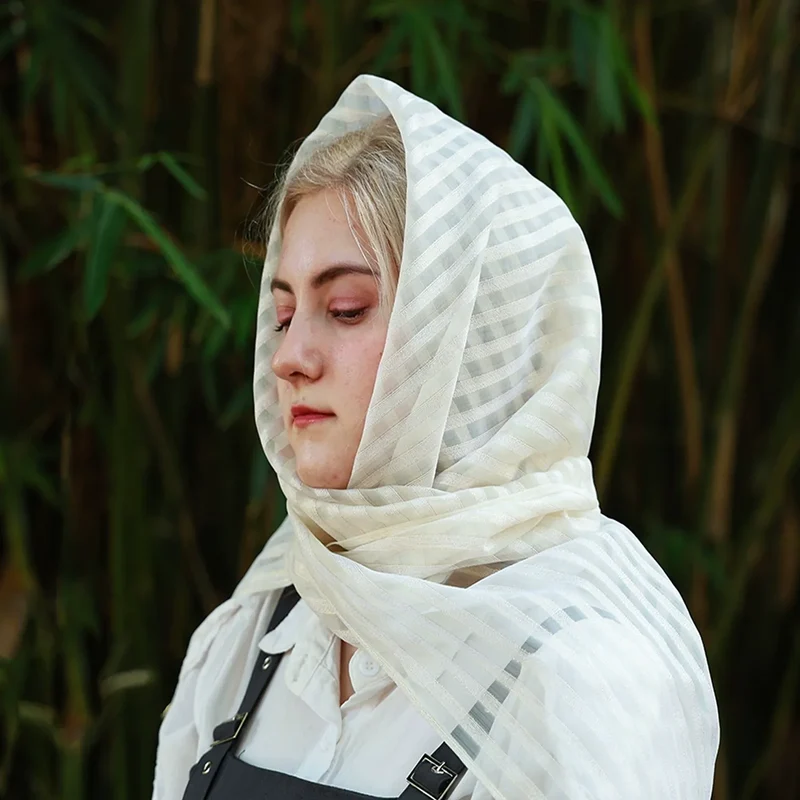 Op maat gemaakte twill effen kleur elegante modieuze hoofdbedekking - Islamitische religieuze tulbandsjaal