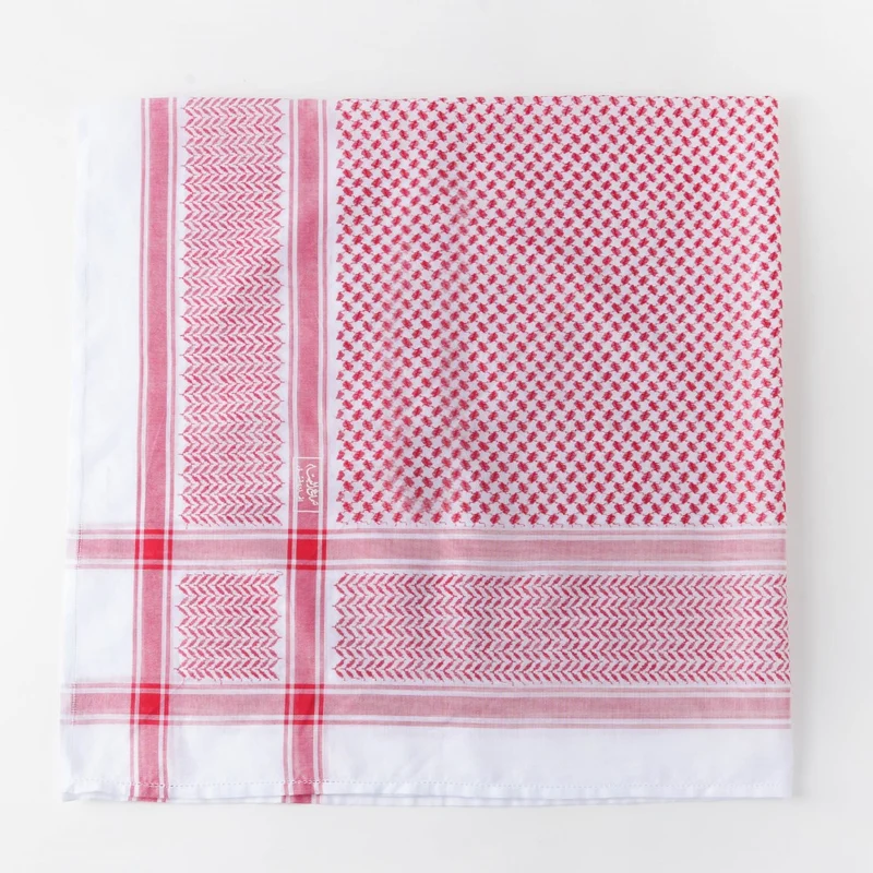 100% Katoenen Yashmagh Shemagh Sjaal Groothandel Aangepaste Ademende Lichtgewicht Hoofddoek voor Alle Seizoenen