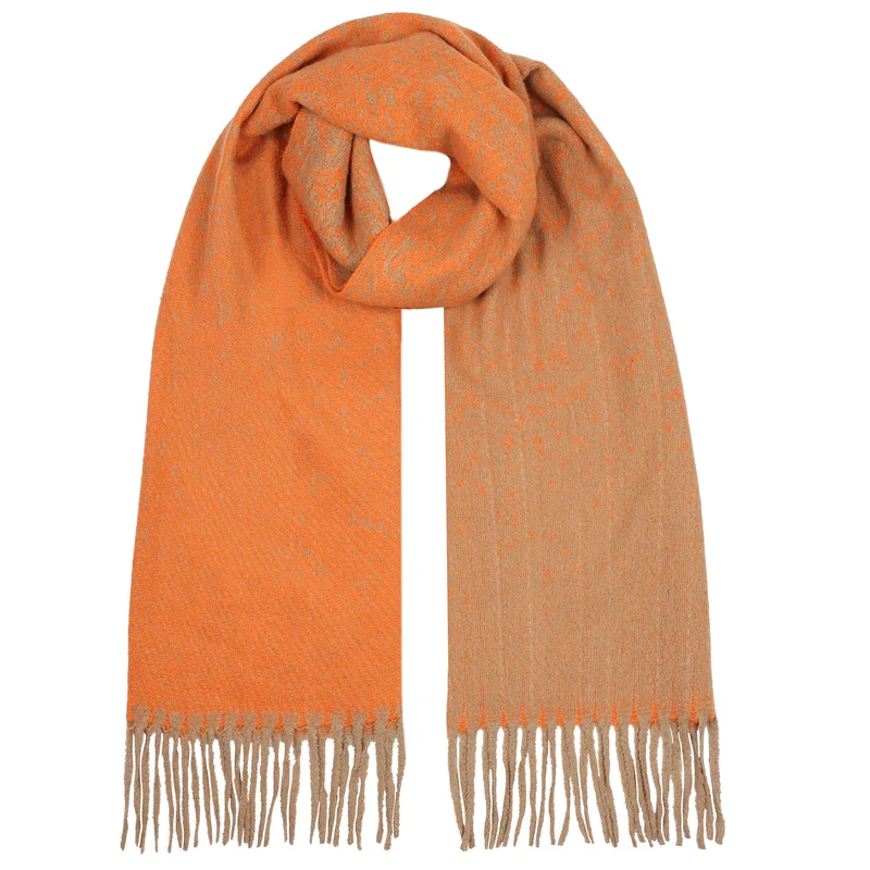 Women's Reversible Ombre Speckle Scarf with Tassels