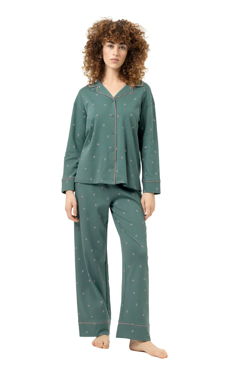 Mey Knoopjes Pyjama Little Berries Dames 1240146 1817 secret forest