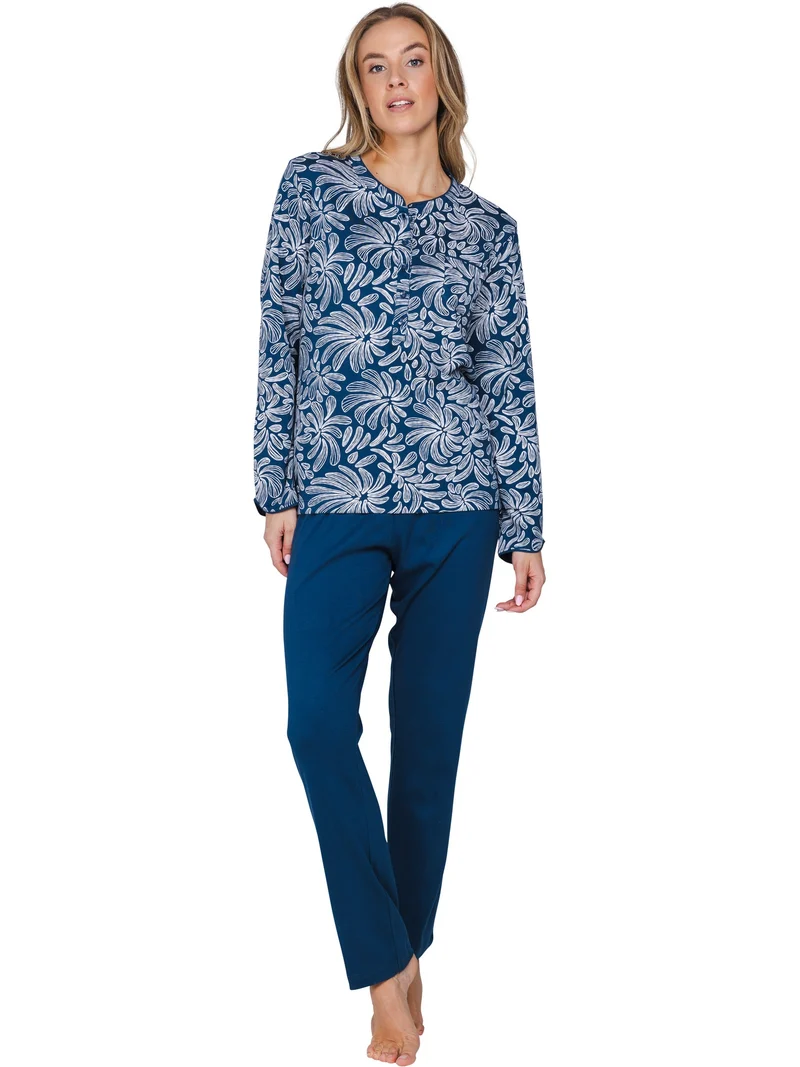 Pastunette Pyjama Nordic Bloom Dames 121262-154-1 520 Dark Blue