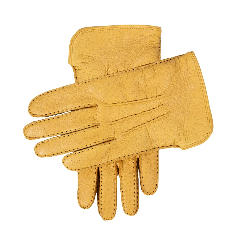 Gants pour hommes en cuir peccary cousus main à trois points Heritage