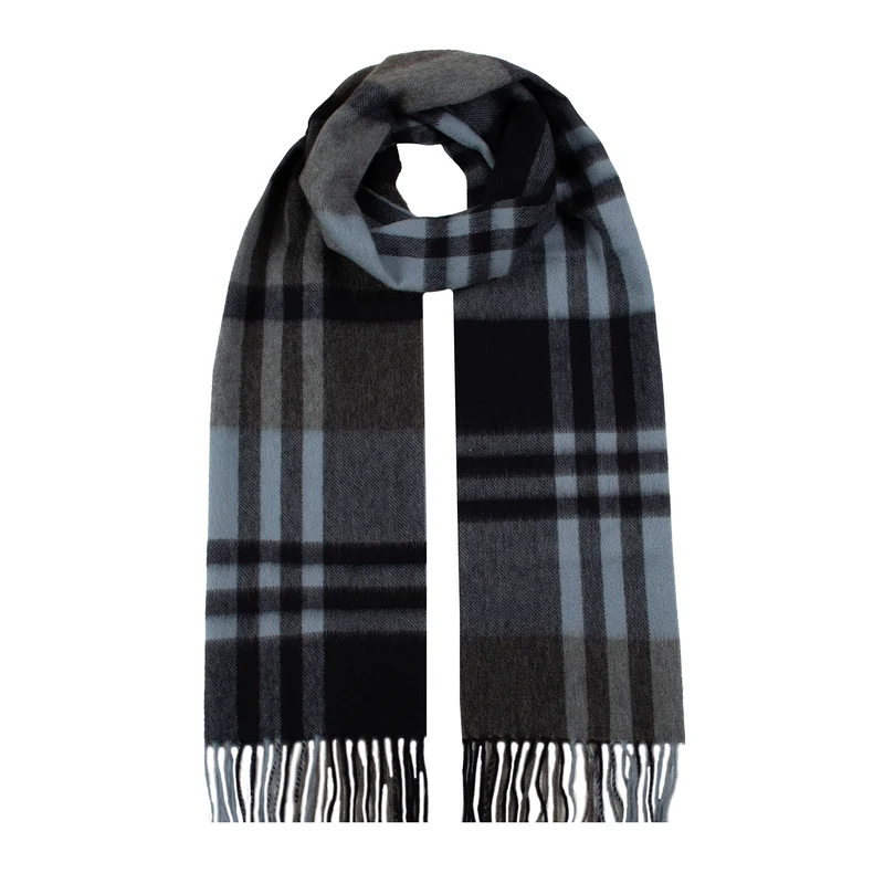 Heritage Extra-Large Check Cashmere Scarf with Tassels and Gift Box
