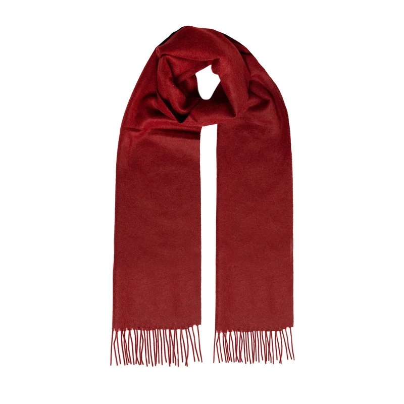 Écharpe en cachemire grande et simple avec franges et boîte cadeau