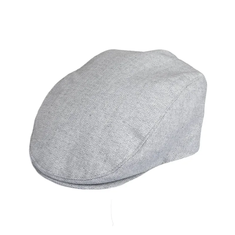 Men’s Herringbone Cotton and Linen-Blend Flat Cap