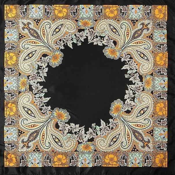 Leveranciers 35 inch Cashew Square Silk Sjaal - Kantoor Dames Sjaal