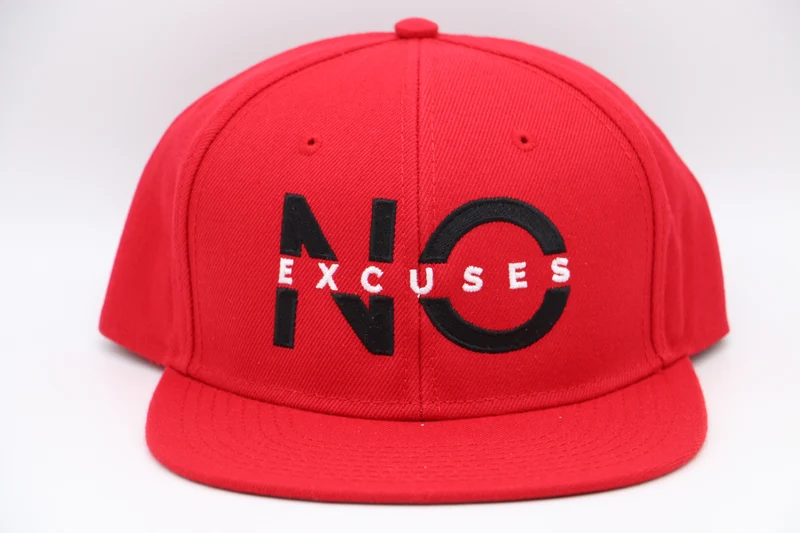 No Excuses (Red Snapback)