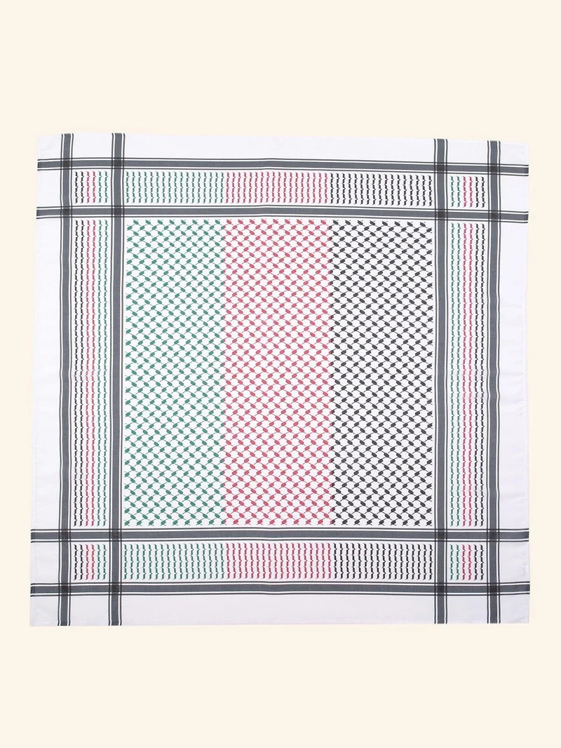 Veelzijdige zwart-witte Keffiyeh-sjaal – ademende polyester Keffiyeh voor buitengebruik